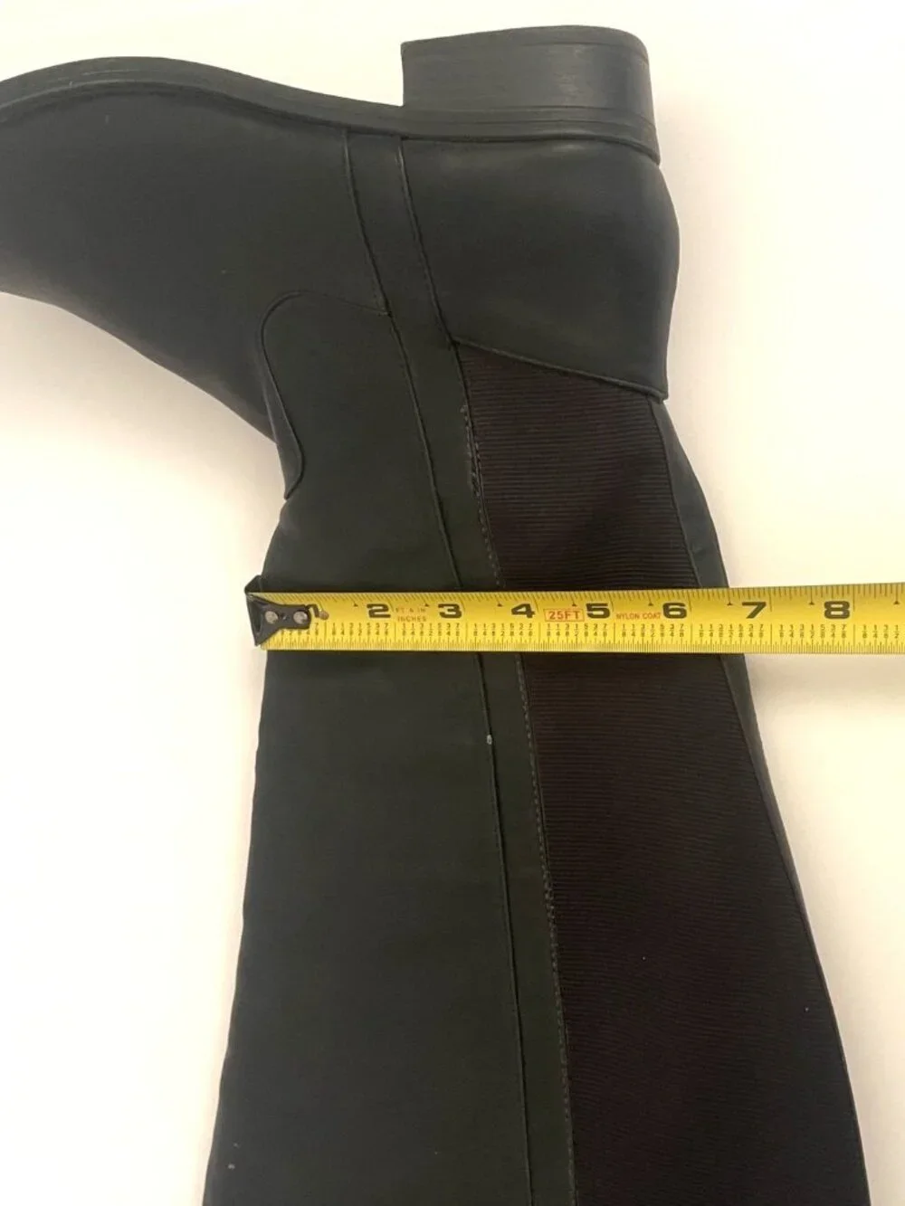 Torrid Black Double Buckle Over The Knee Boot 9 (WW) Gothic Biker Riding Moto